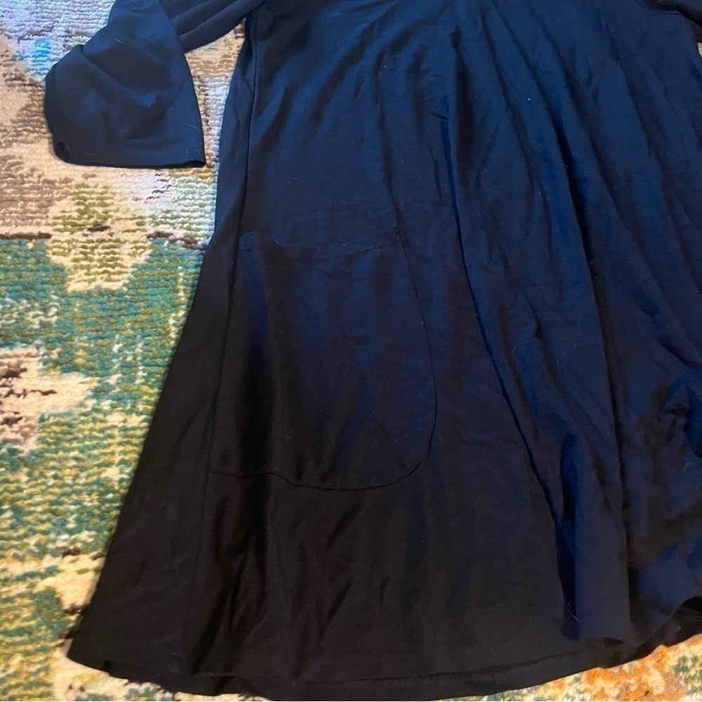 Black oversized Sharagano dress with pockets - Picture 7 of 7